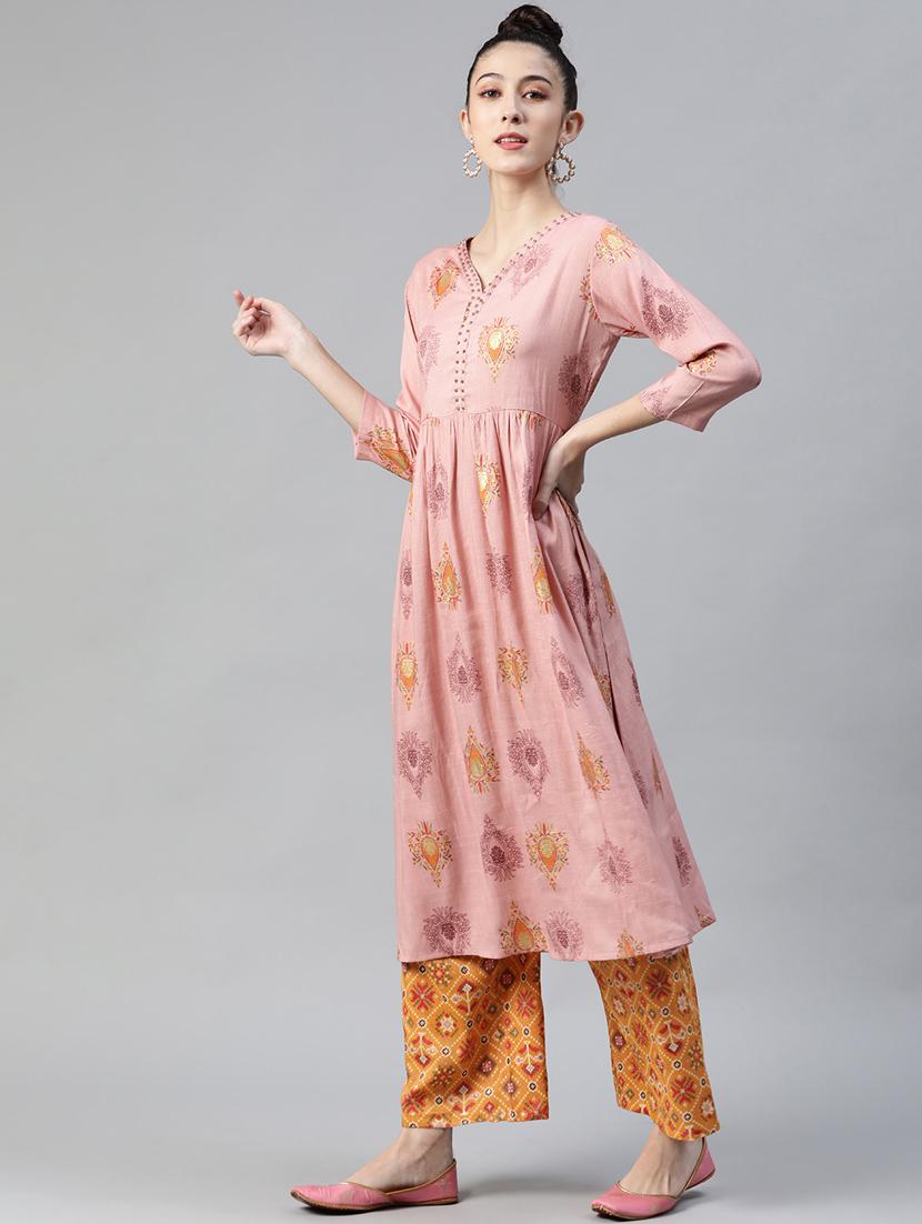printed kurta palazzo set - 17937679 - Zoom Image - 2