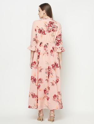 bell sleeved floral a-line dress - 17937715 - Standard Image - 3