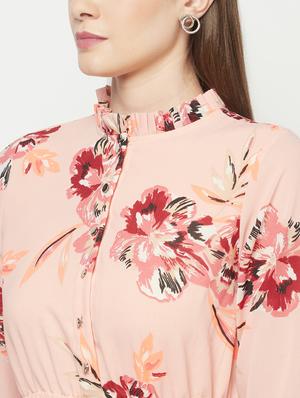 bell sleeved floral a-line dress - 17937715 - Standard Image - 5