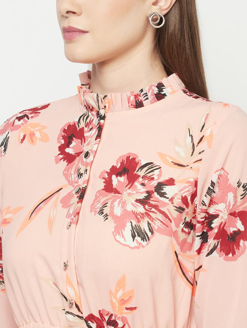 bell sleeved floral a-line dress - 17937715 - Zoom Image - 5