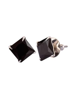 black crystal square stud earrings - 17937742 - Standard Image - 2