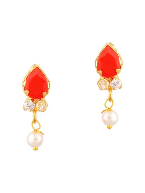red crystal studs earring - 17937854 - Standard Image - 1