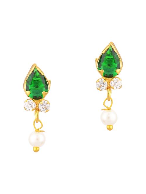 green metal studs earring - 17937858 - Standard Image - 1
