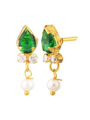 green metal studs earring - 17937858 - Standard Image - 2