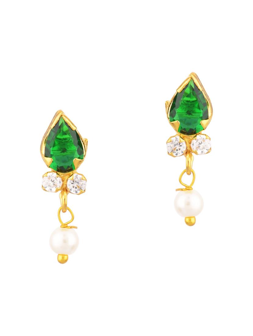 green metal studs earring - 17937858 - Zoom Image - 1