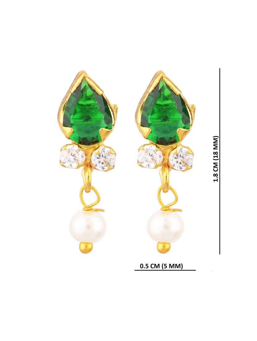 green metal studs earring - 17937858 - Zoom Image - 3