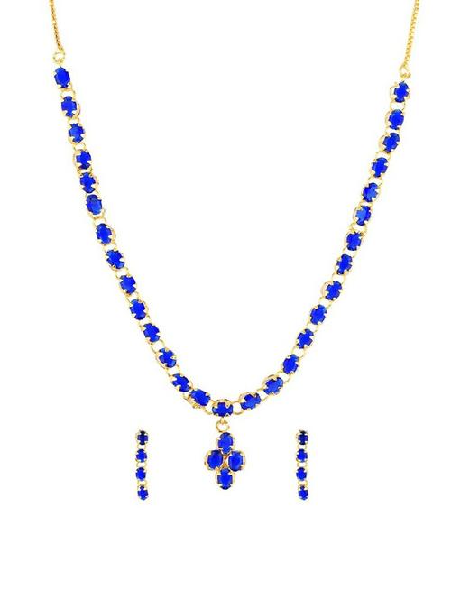 cubic zirconia crystal choker necklace earring set - 17937870 - Standard Image - 1