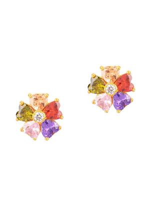 multi colored ethnic floral pendant chain necklace earrings set - 17937898 - Standard Image - 3