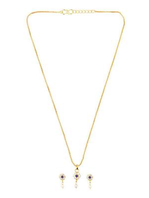 multi colored floral pendant chain necklace earrings set - 17937901 - Standard Image - 2