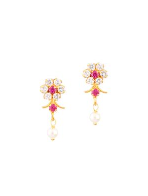 multi colored floral pendant chain necklace earrings set - 17937914 - Standard Image - 3