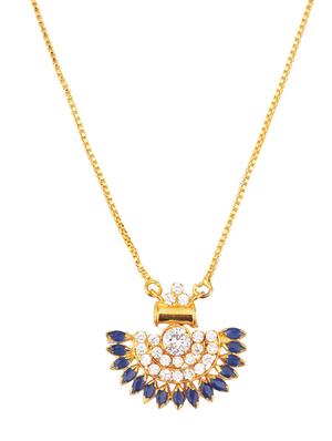 blue pendant chain necklace earrings set - 17937915 - Standard Image - 2