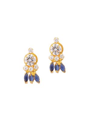 blue pendant chain necklace earrings set - 17937915 - Standard Image - 3