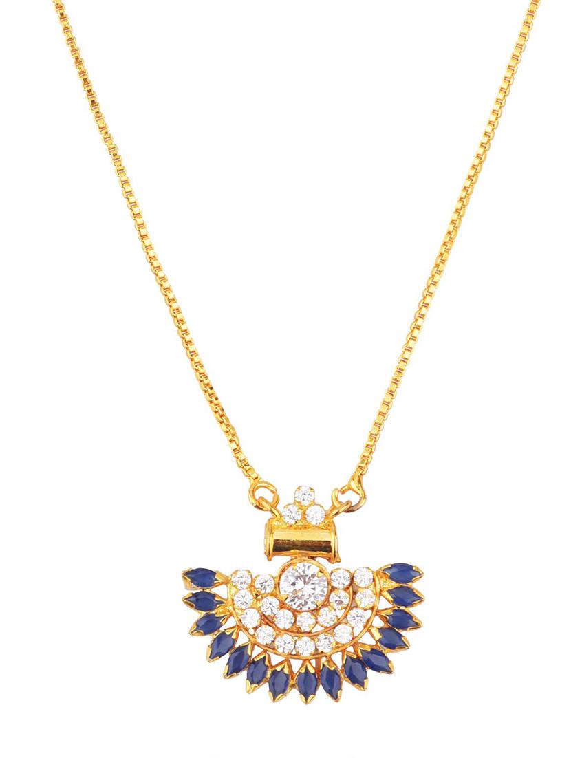 blue pendant chain necklace earrings set - 17937915 - Zoom Image - 2