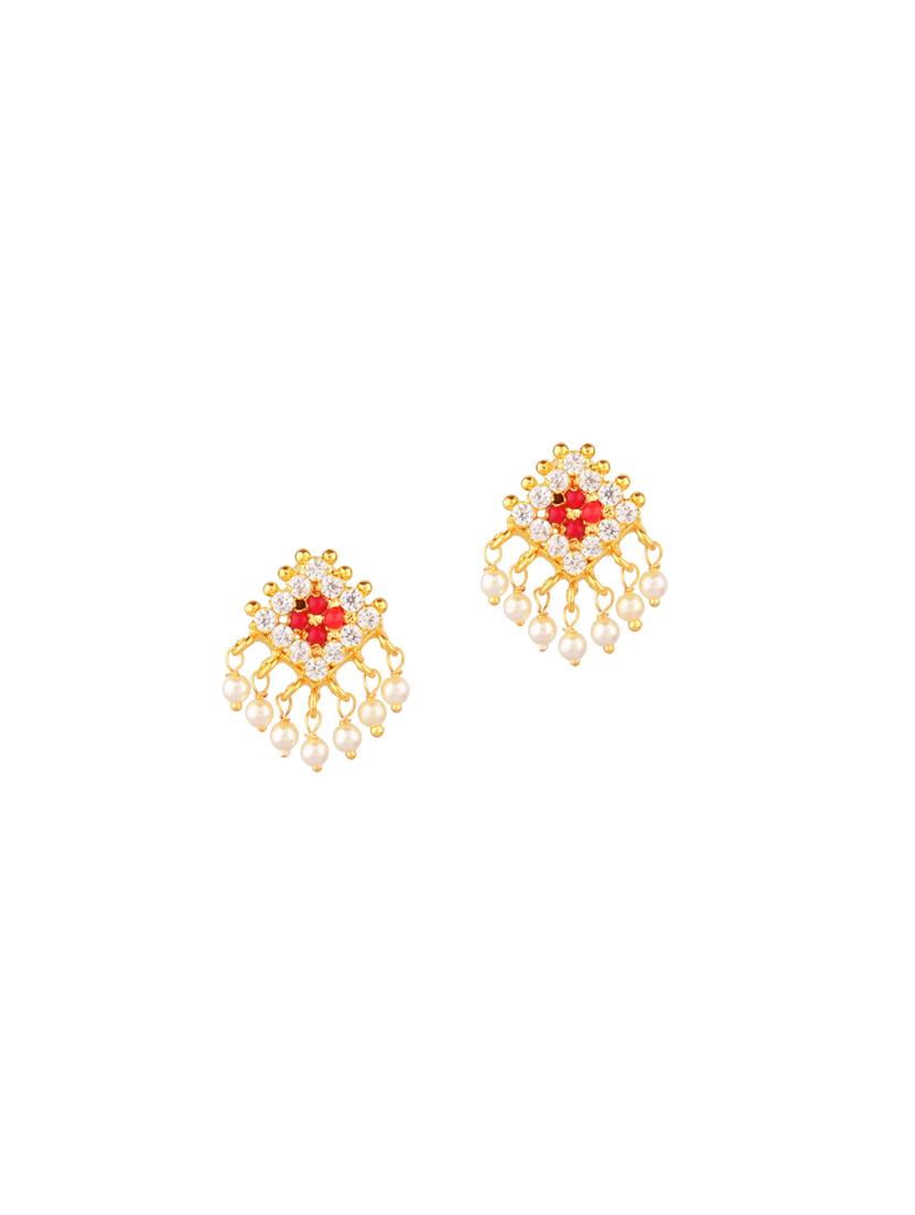 red beads choker necklace earrings set - 17937919 - Zoom Image - 3