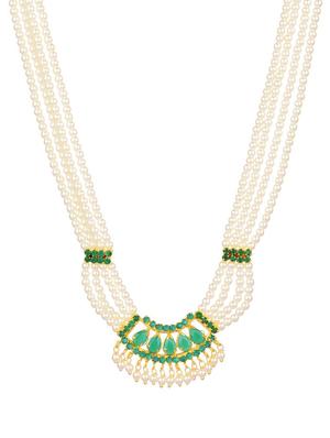 green cubic zirconia beads necklace earrings set - 17937930 - Standard Image - 2