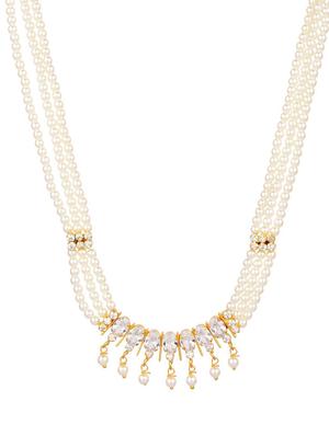 white cubic zirconia beads necklace earrings set - 17937932 - Standard Image - 2