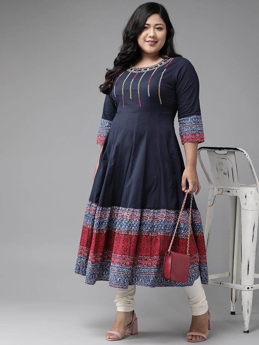 embroidered anarkali kurta - 17937941 - Zoom Image - 2
