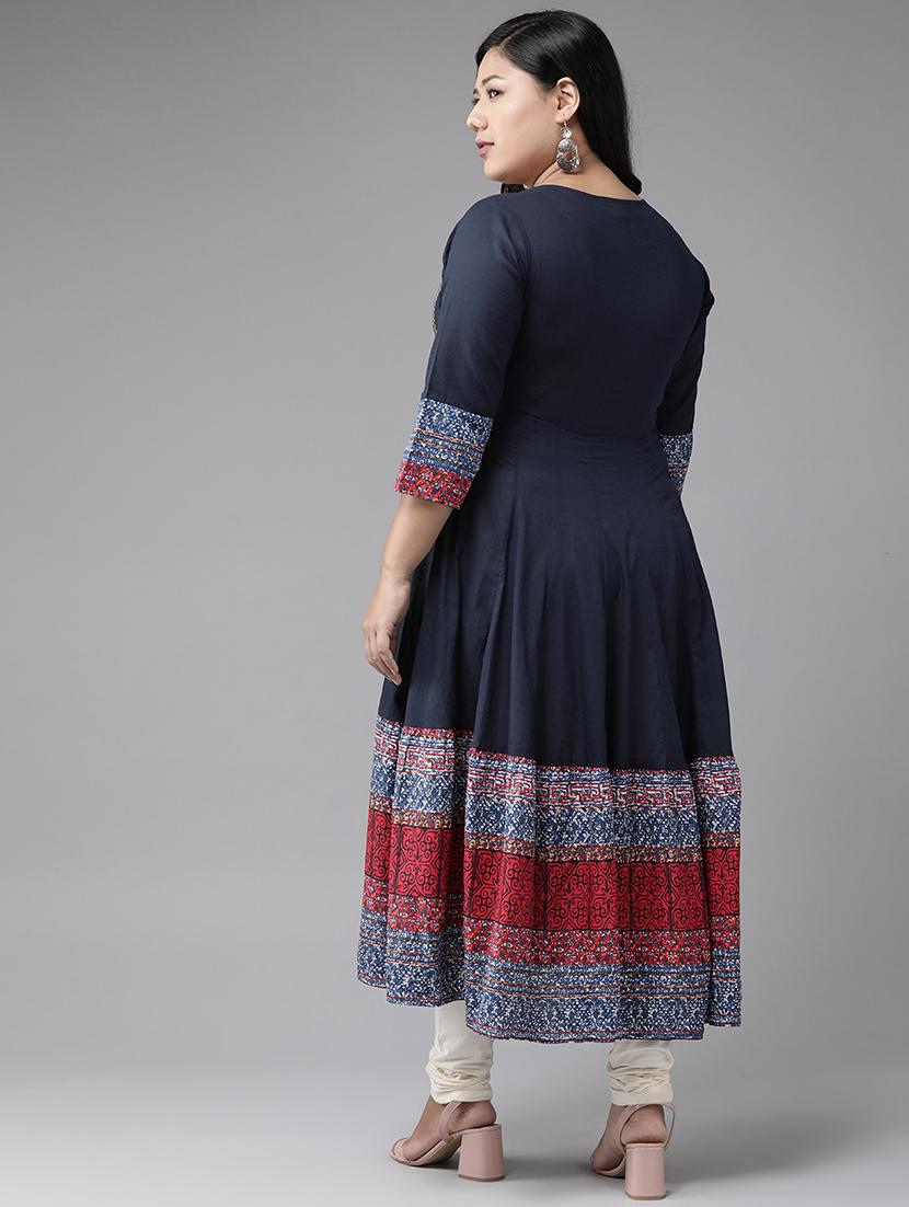 embroidered anarkali kurta - 17937941 - Zoom Image - 3