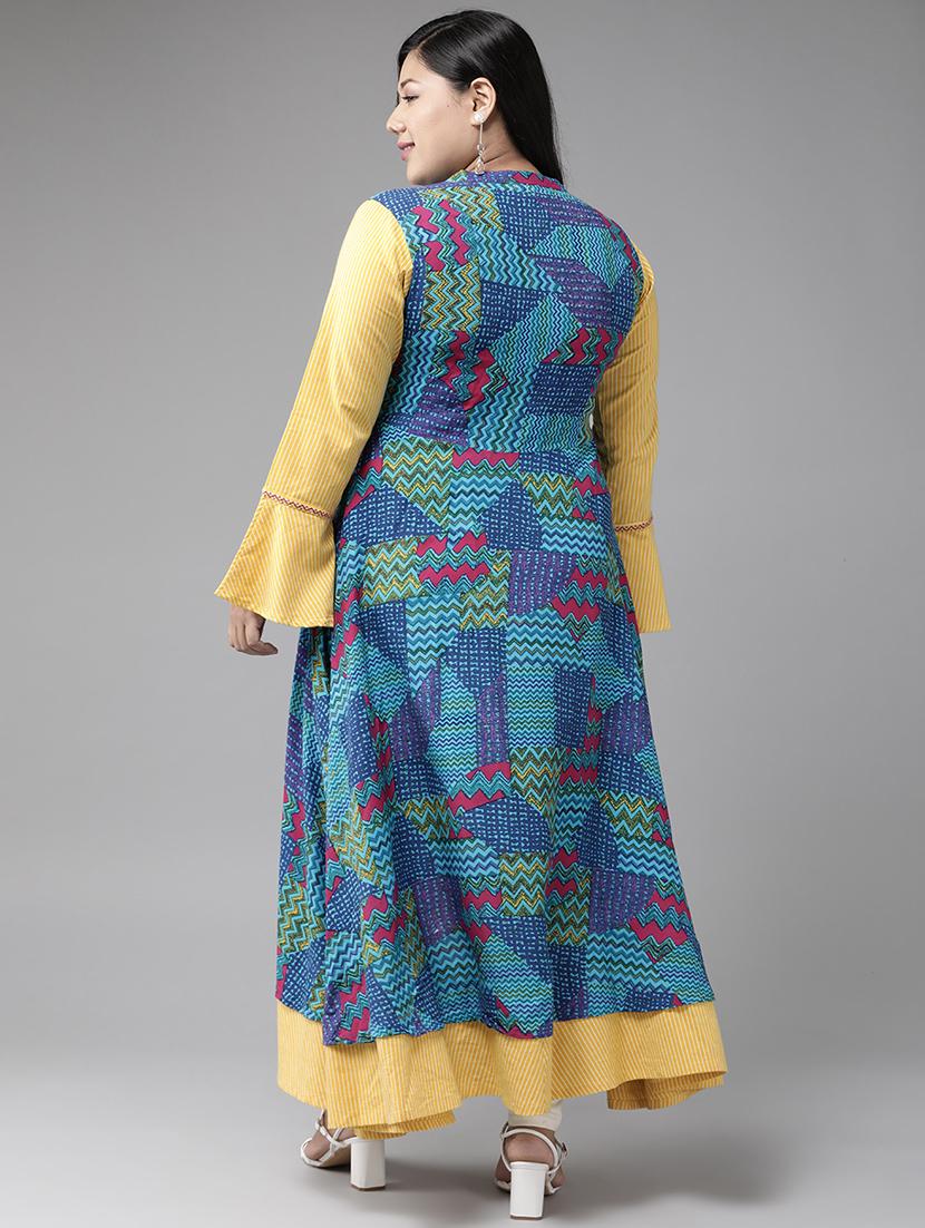 striped layered kurta - 17937945 - Zoom Image - 3