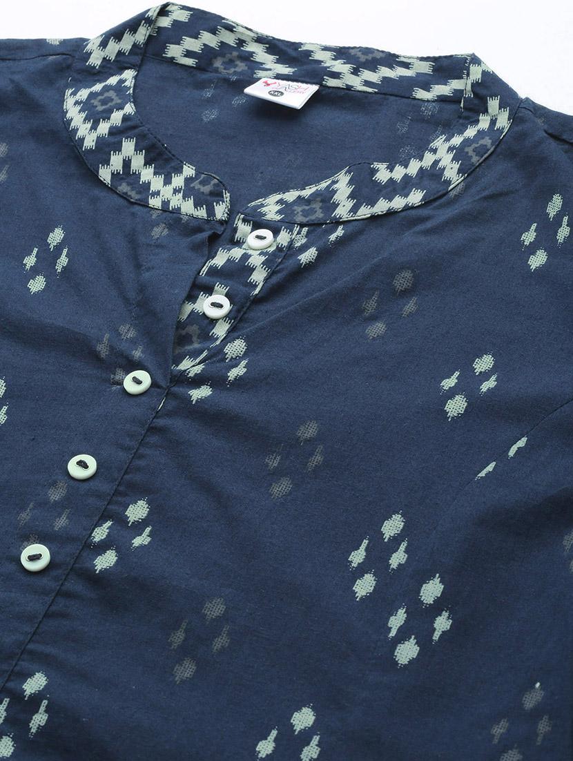 ikat a-line kurta - 17937951 - Zoom Image - 4