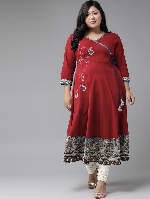 kaantha work anarkali kurta - 17937962 - Standard Image - 1