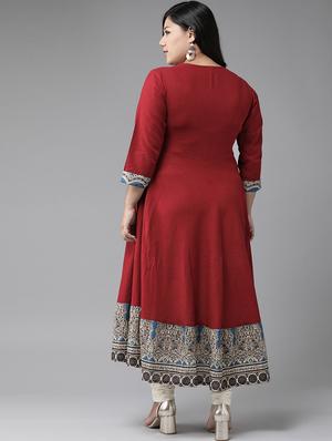 kaantha work anarkali kurta - 17937962 - Standard Image - 3