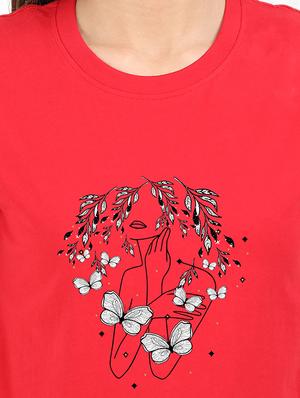 round neck graphic tee - 17938361 - Standard Image - 3