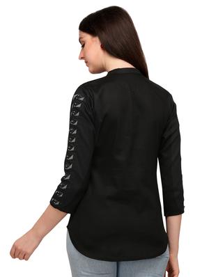 solid peplum top - 17947871 - Standard Image - 3