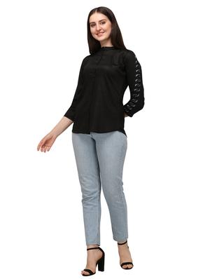 solid peplum top - 17947871 - Standard Image - 4