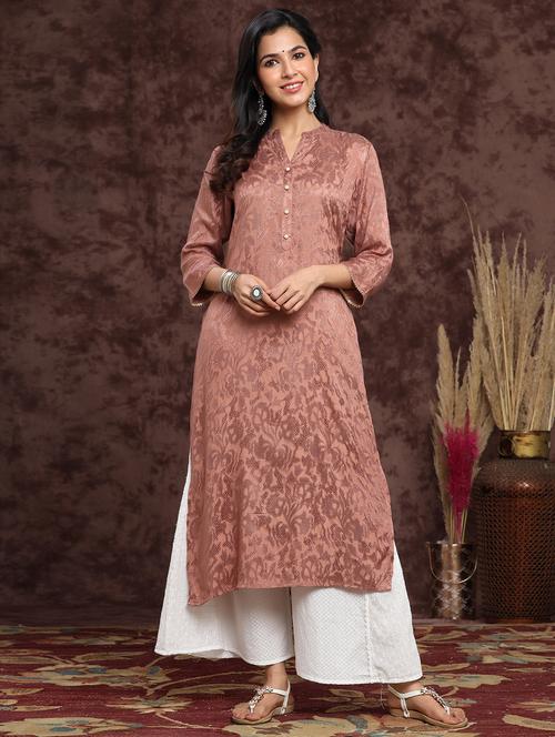 pastel straight kurta - 17948100 - Very Small Image - 1