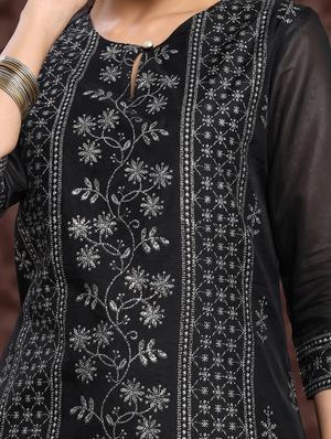 printed a-line kurta - 17948118 - Standard Image - 4
