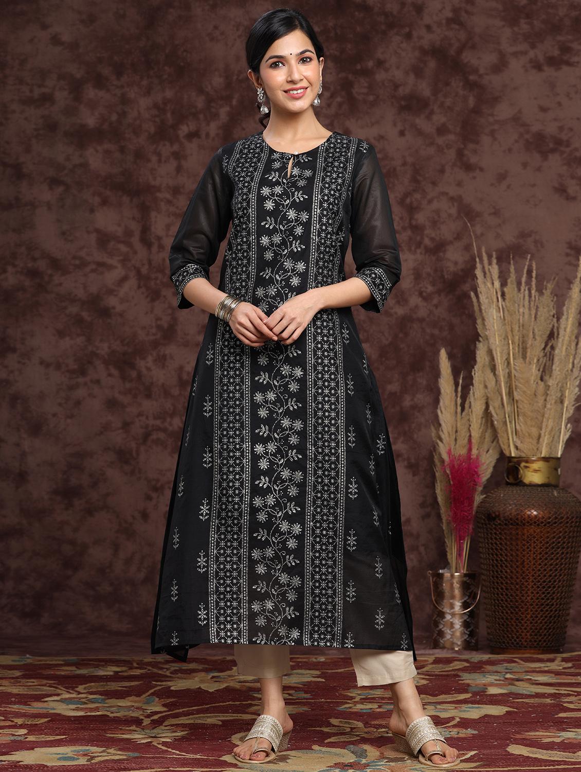 printed a-line kurta - 17948118 - Zoom Image - 1