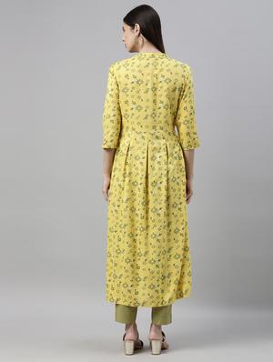 floral a-line kurta - 17948142 - Standard Image - 4
