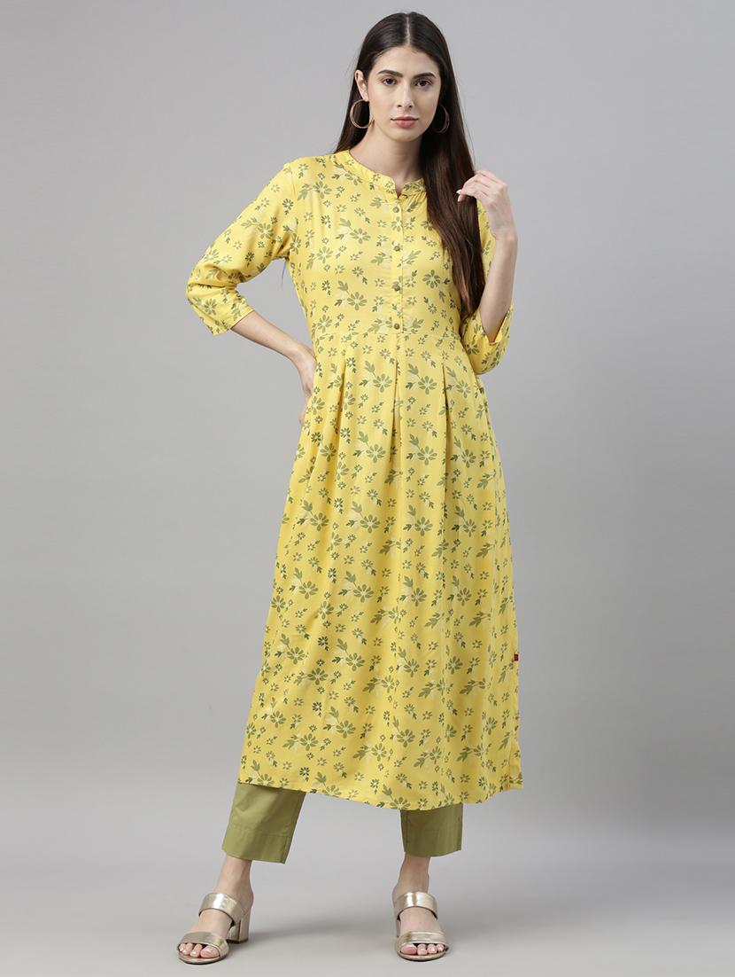 floral a-line kurta - 17948142 - Zoom Image - 1
