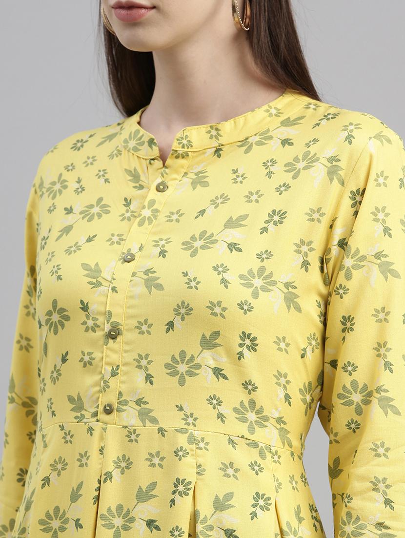 floral a-line kurta - 17948142 - Zoom Image - 5
