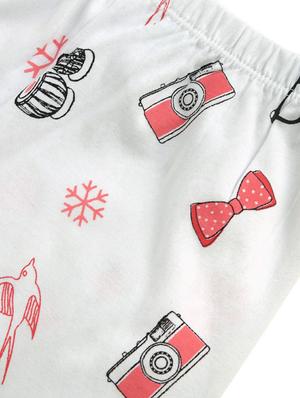 round neck printed nightwear pajama set - 17948375 - Standard Image - 4