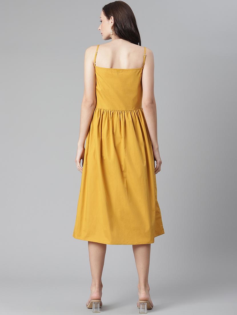 cami neck solid a-line dress - 17948532 - Zoom Image - 3