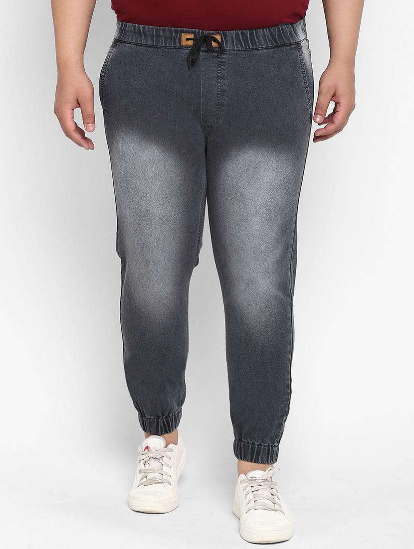 plus grey washed denim joggers - 17948795 - Zoom Image - 1