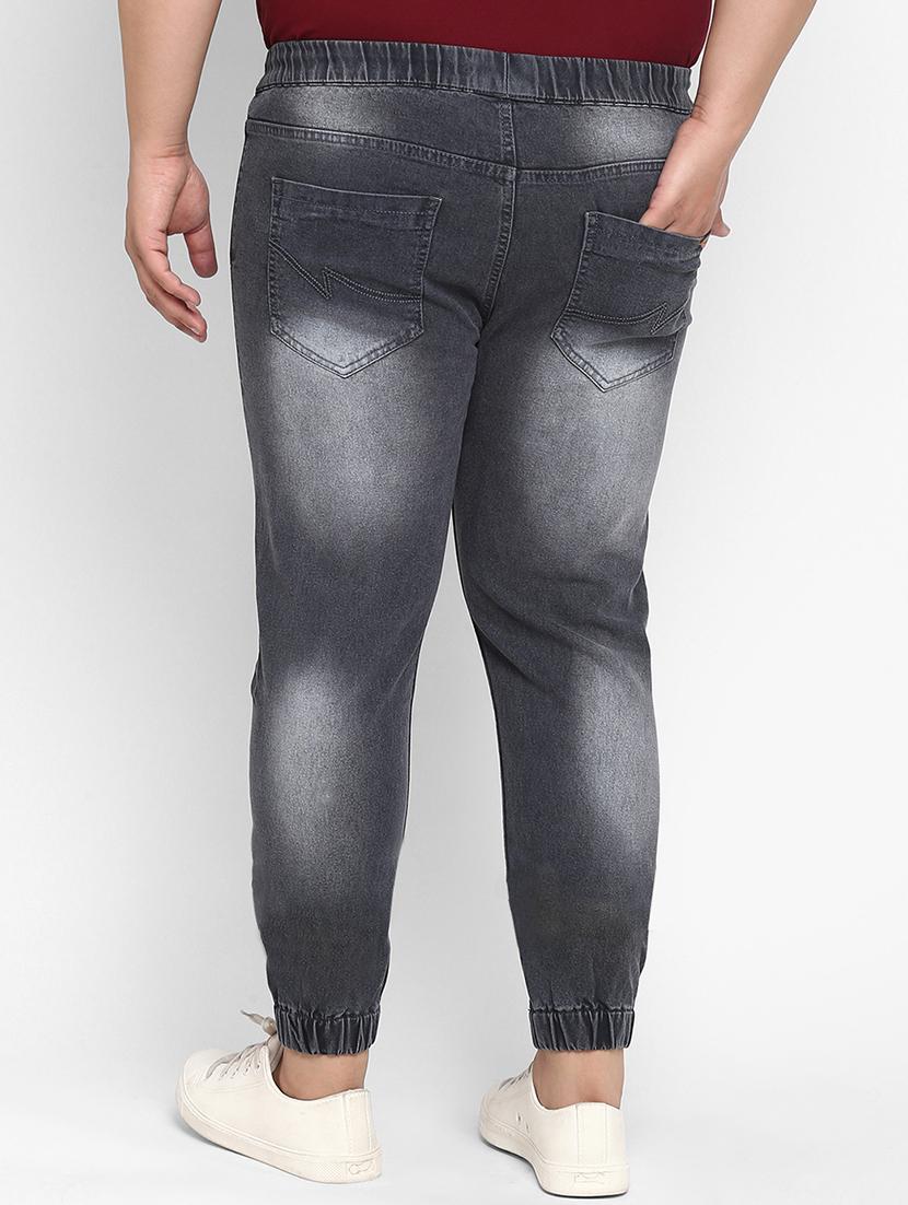 plus grey washed denim joggers - 17948795 - Zoom Image - 3