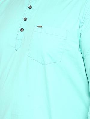 plus blue solid casual shirt - 17948801 - Standard Image - 5