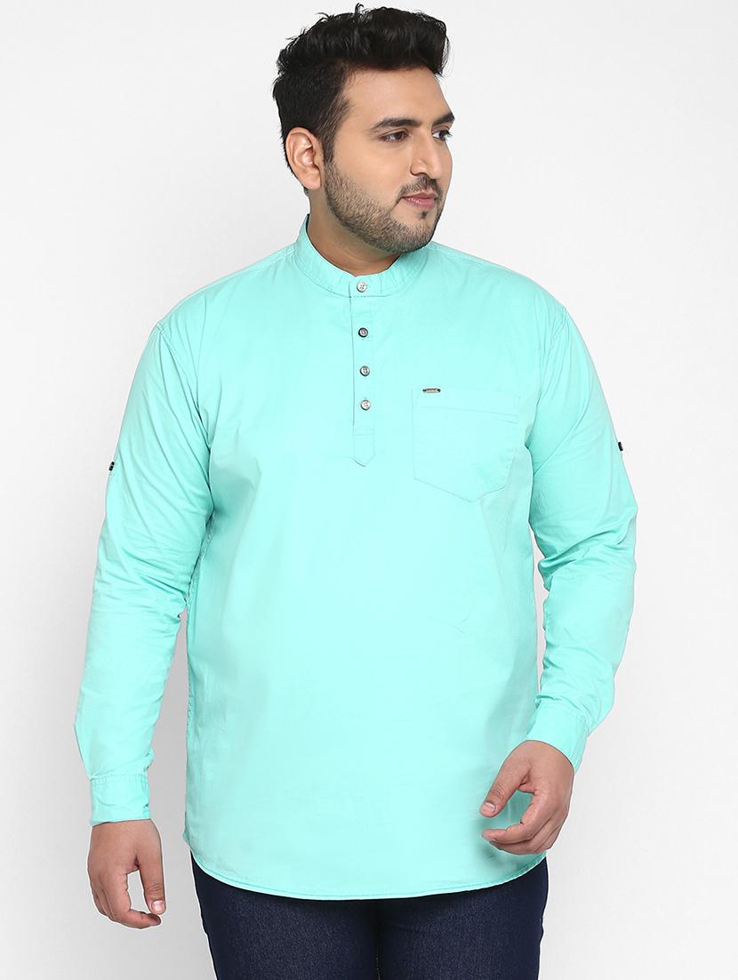 plus blue solid casual shirt - 17948801 - Zoom Image - 1