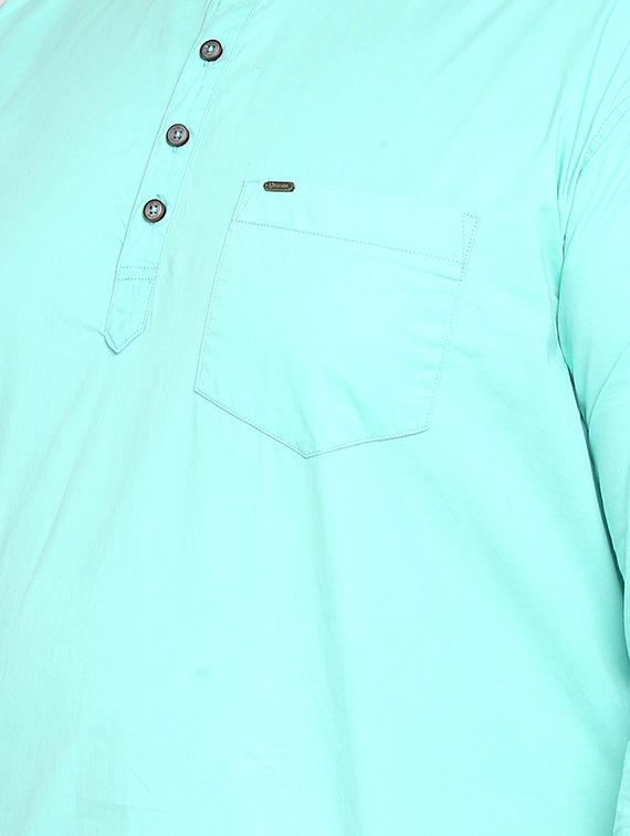 plus blue solid casual shirt - 17948801 - Zoom Image - 5