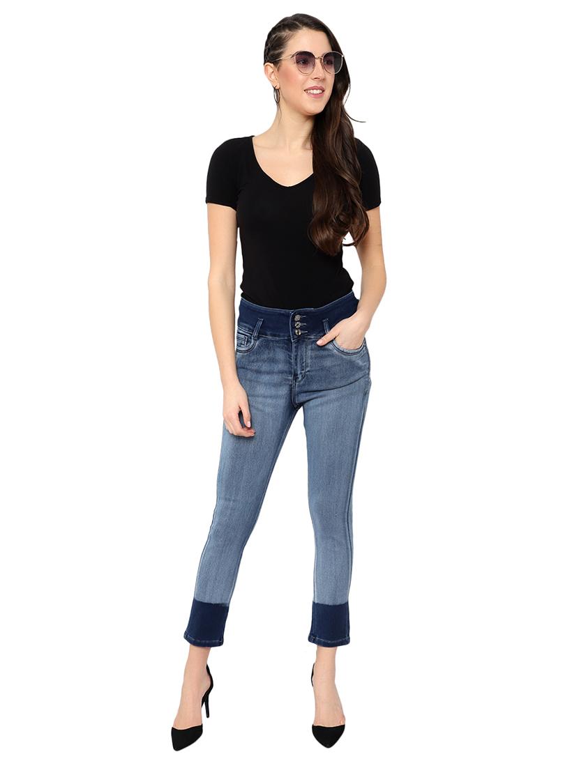 solid denim jean - 17949626 - Zoom Image - 4