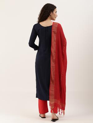 embroidered unstitched suit set - 17949656 - Standard Image - 3
