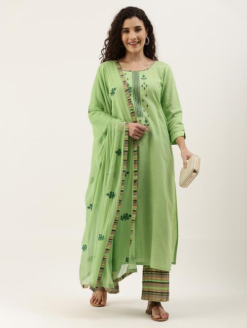 embroidered unstitched suit set - 17949662 - Very Small Image - 1