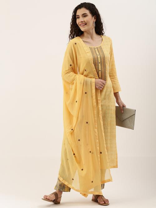 embroidered unstitched suit set - 17949665 - Very Small Image - 1