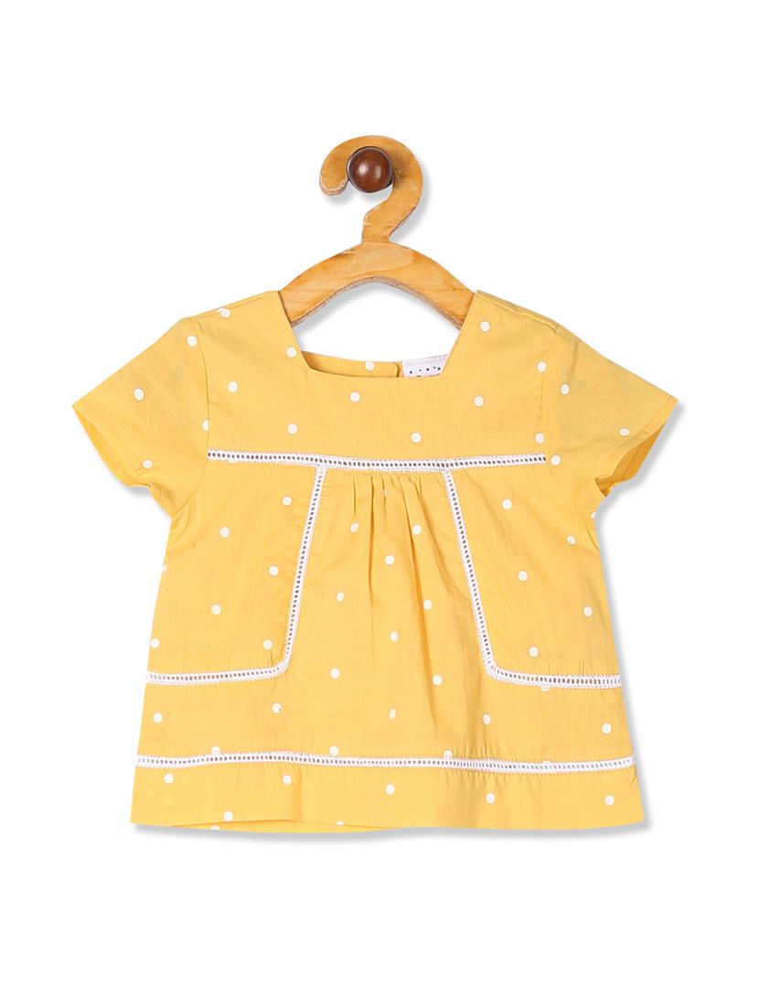 yellow polka dot regular top - 17950933 - Zoom Image - 2