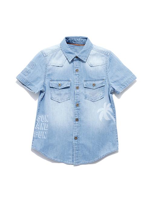 blue printed shirt - 17951043 - Standard Image - 1