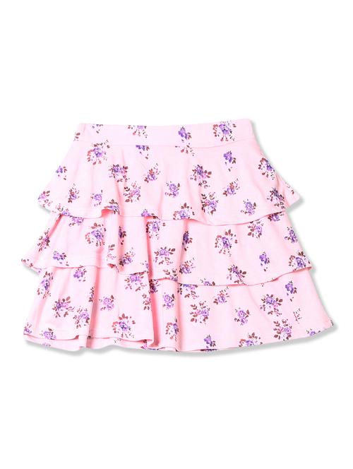 pink floral printed regular skirt - 17951268 - Standard Image - 1