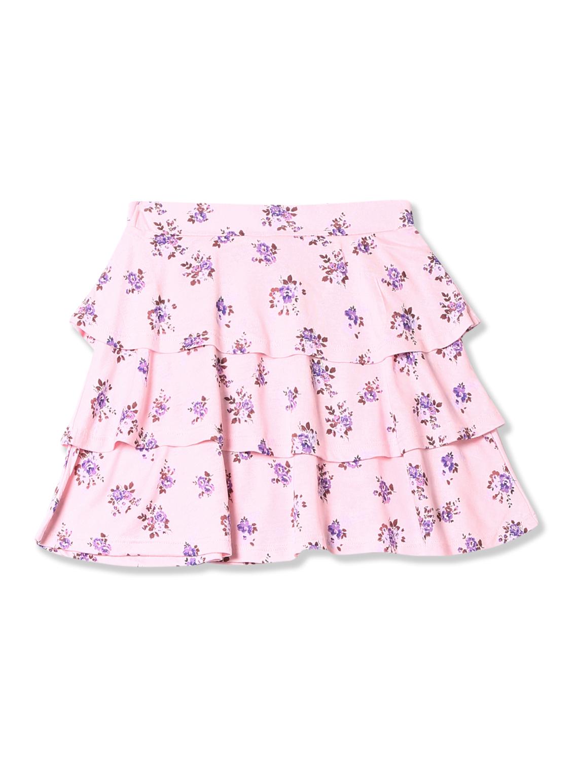 pink floral printed regular skirt - 17951268 - Zoom Image - 2